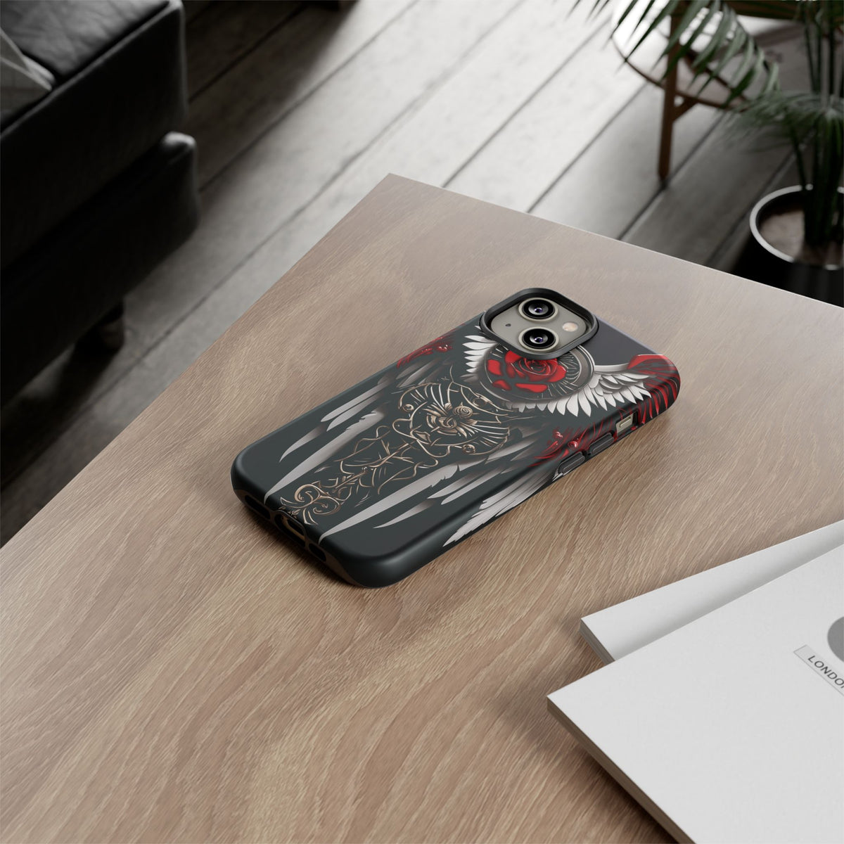 Phone Case - Tough - Red Angel Wings