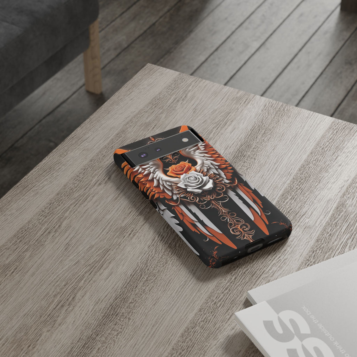 Phone Case - Tough - Orange Angel Wings