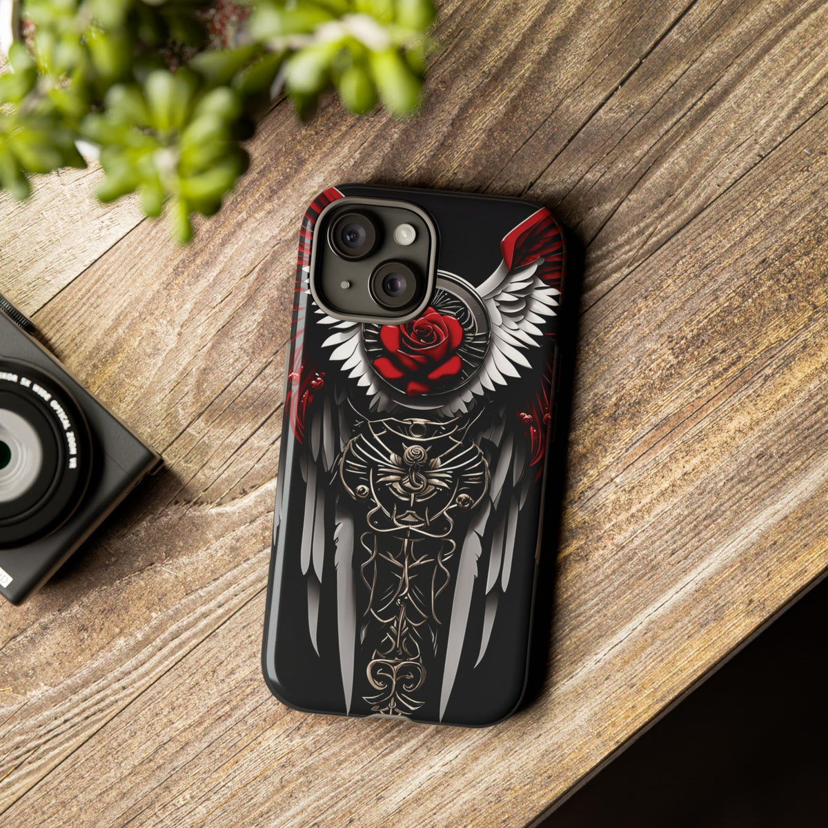 Phone Case - Tough - Red Angel Wings