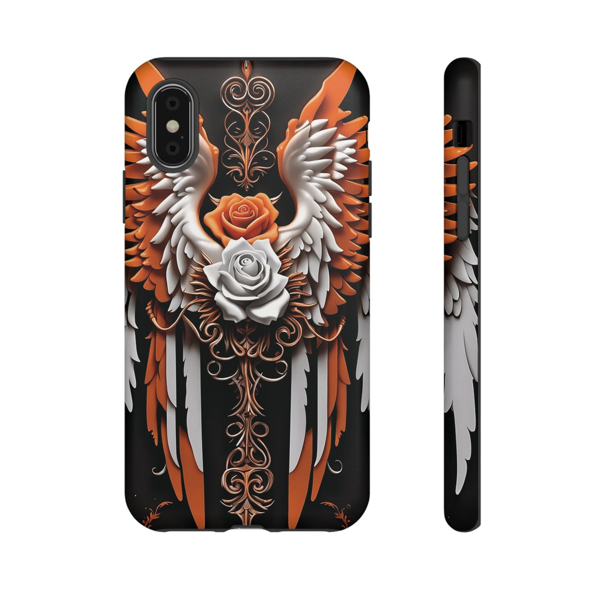 Phone Case - Tough - Orange Angel Wings
