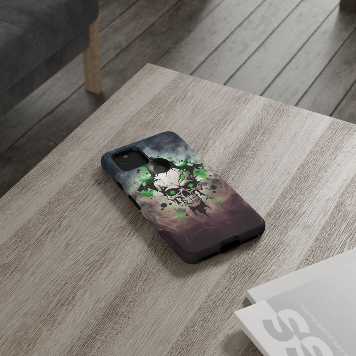 Phone Case - Tough - Green Skull