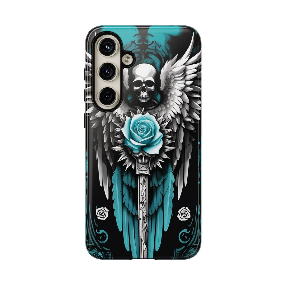 Phone Case - Tough - Cyan Angel Wings