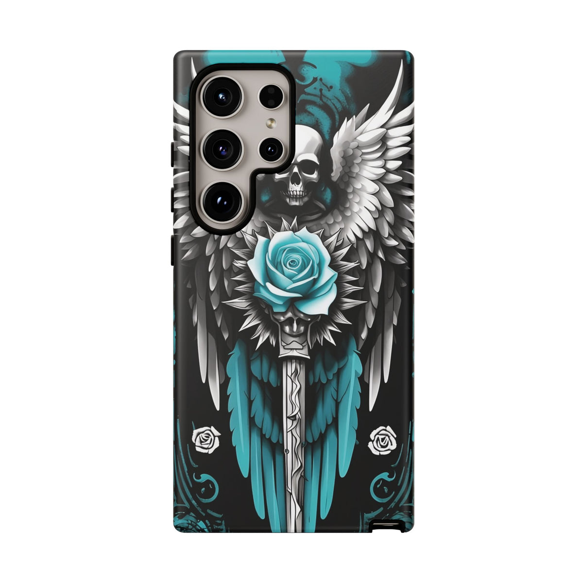 Phone Case - Tough - Cyan Angel Wings