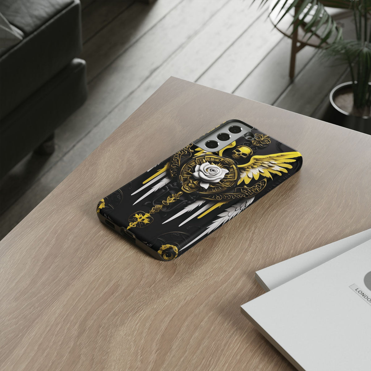 Phone Case - Tough - Yellow Angel Wings