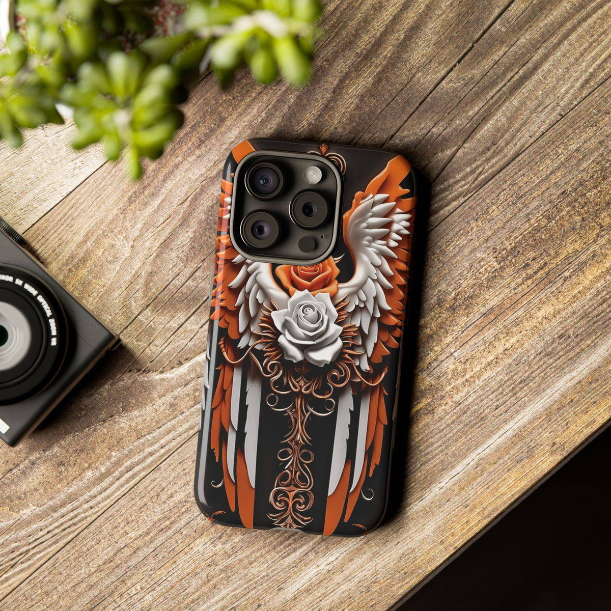 Phone Case - Tough - Orange Angel Wings