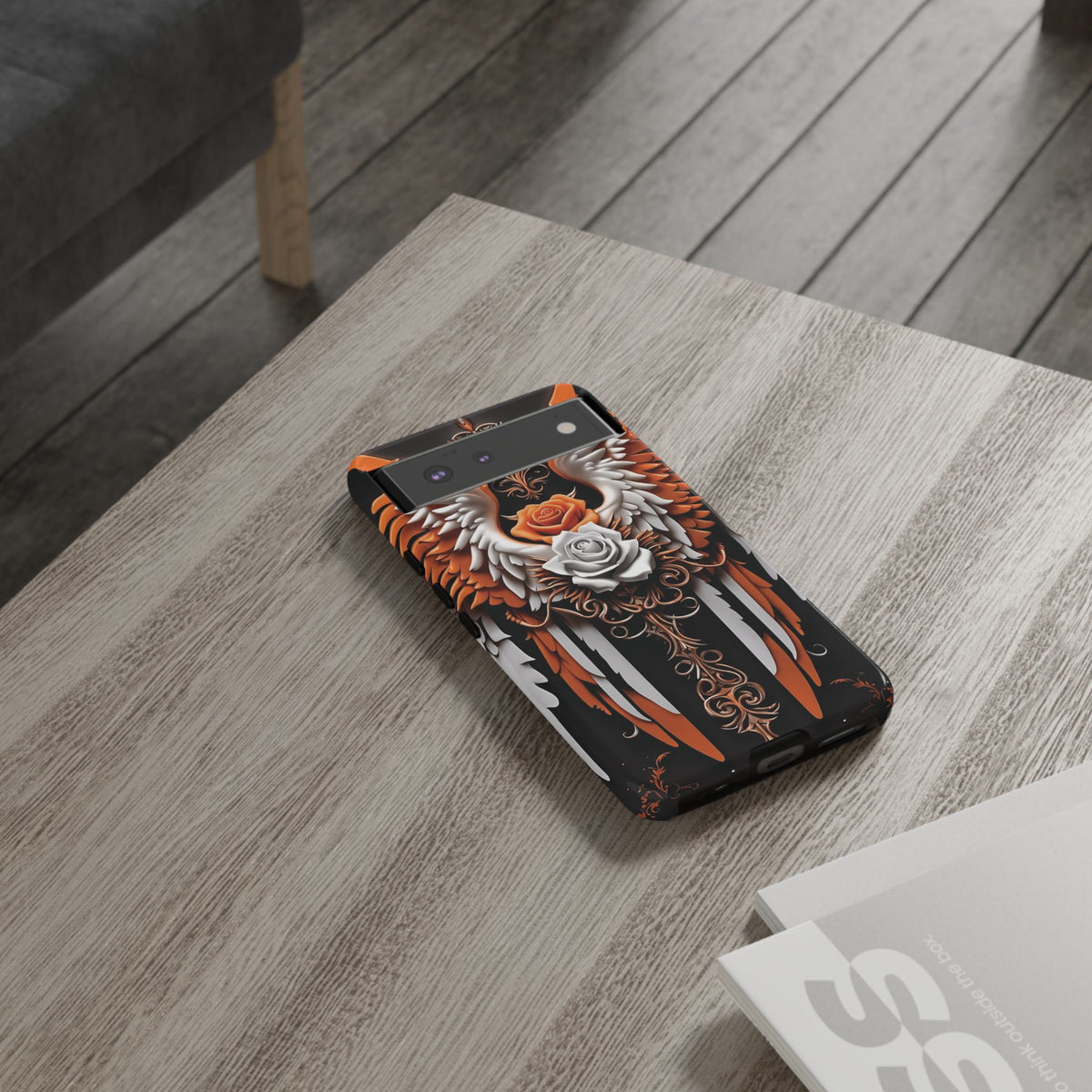 Phone Case - Tough - Orange Angel Wings
