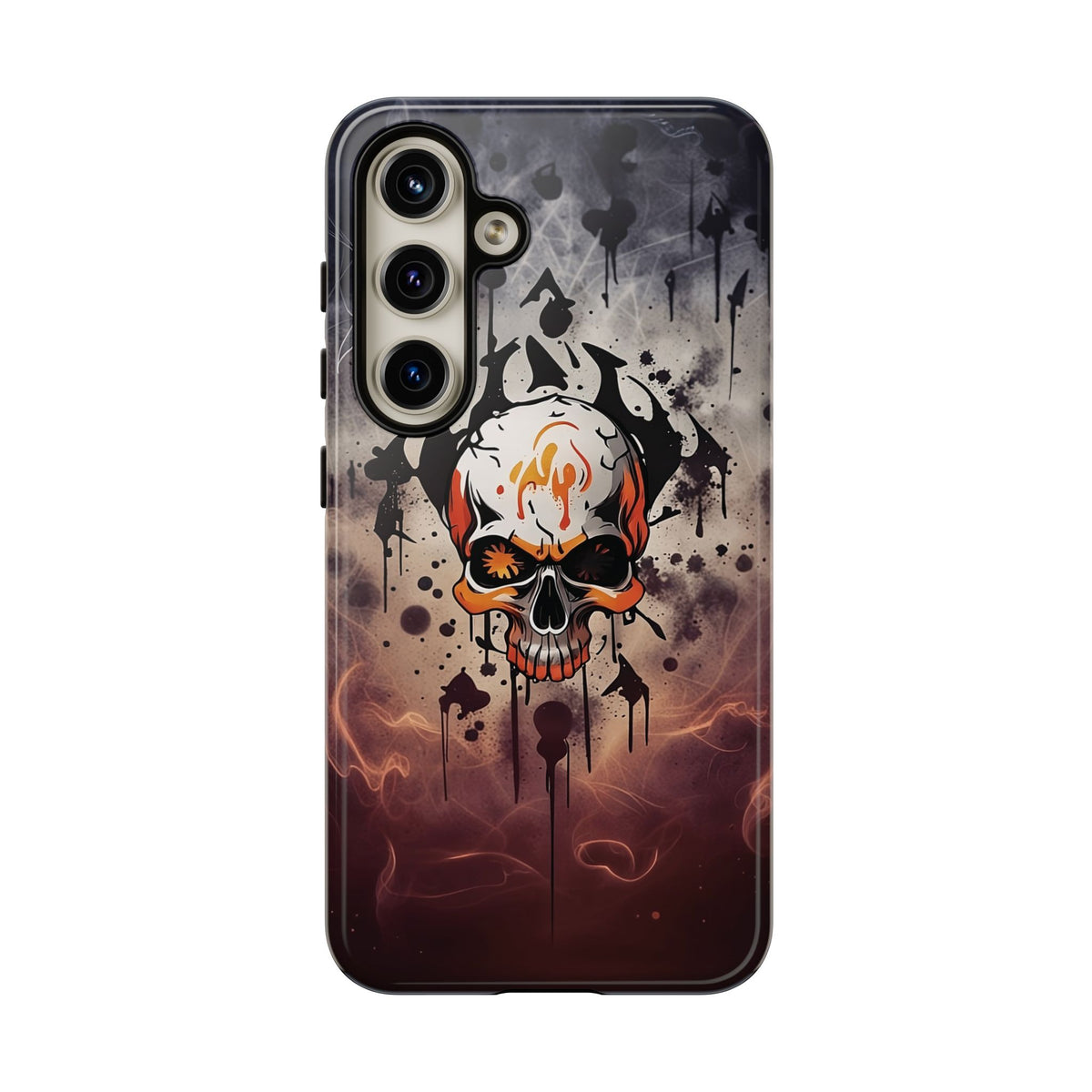 Phone Case - Tough - Orange Skull