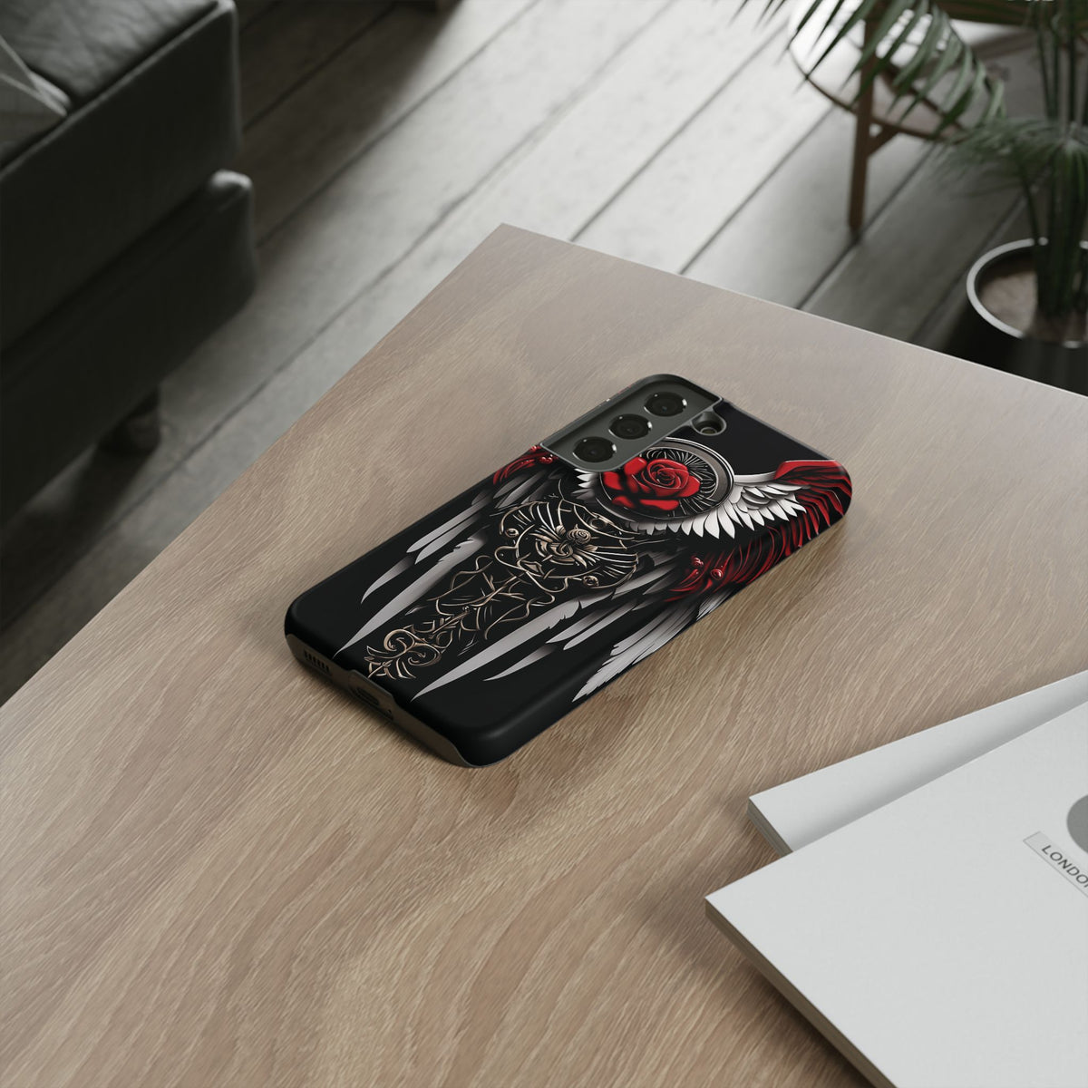 Phone Case - Tough - Red Angel Wings