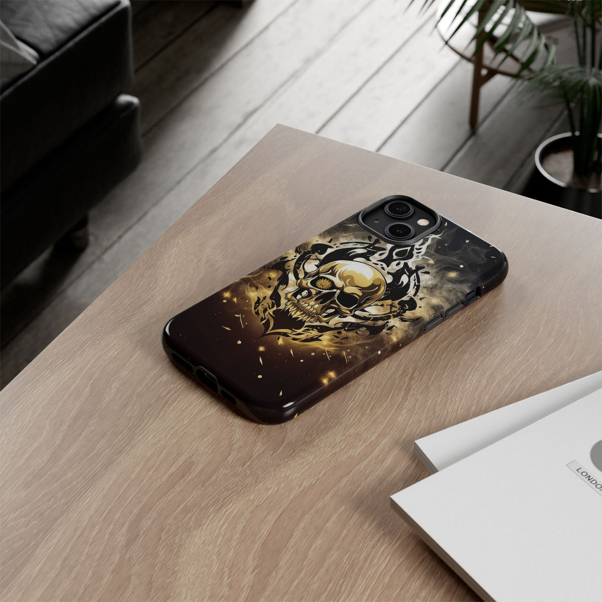 Phone Case - Tough - Gold Skull