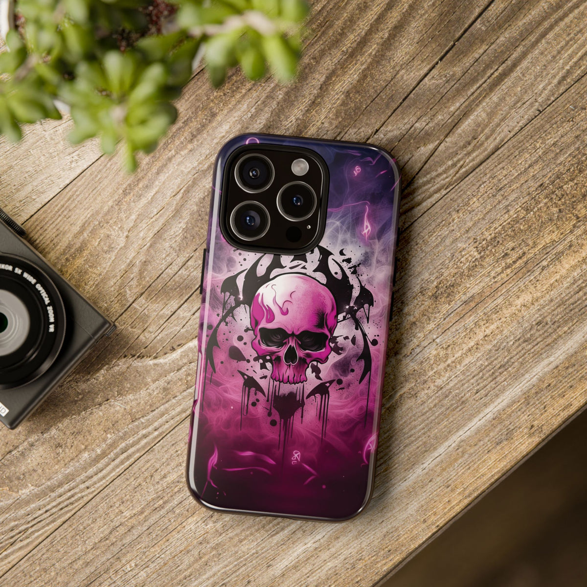 Phone Case - Tough - Pink Skull