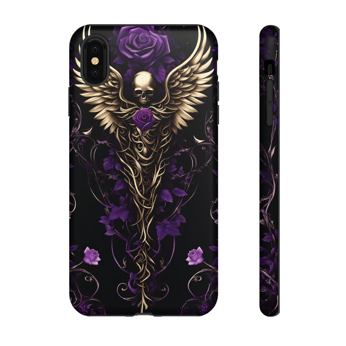 Phone Case - Tough - Purple Skull & Wings