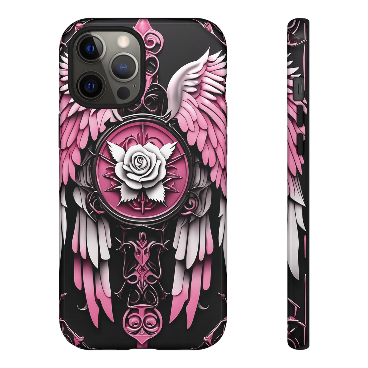 Phone Case - Tough - Pink Angel Wings