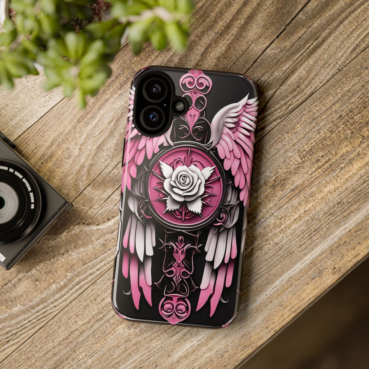 Phone Case - Tough - Pink Angel Wings