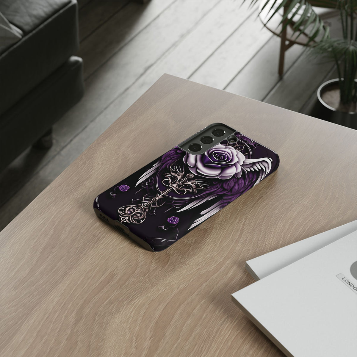 Phone Case - Tough - Purple Angel Wings