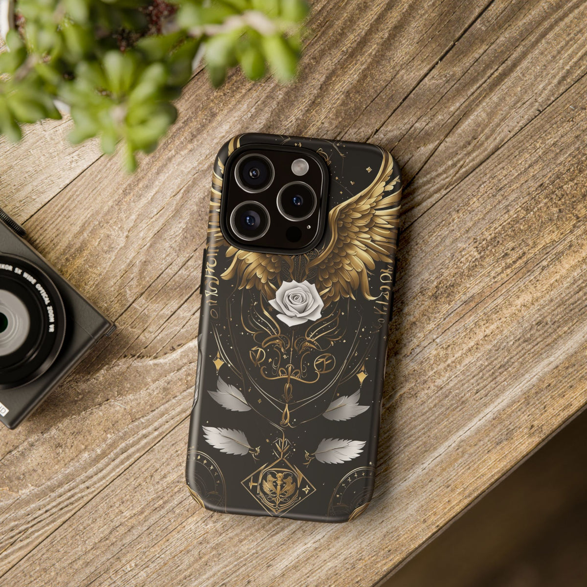 Phone Case - Tough - Gold Angel Wings