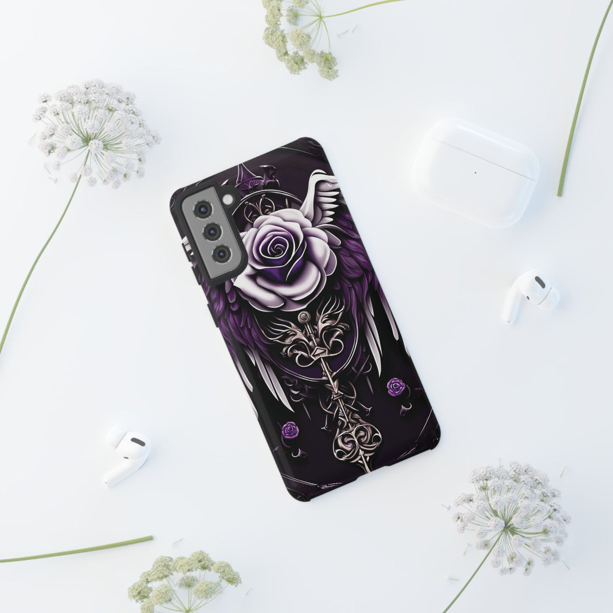 Phone Case - Tough - Purple Angel Wings