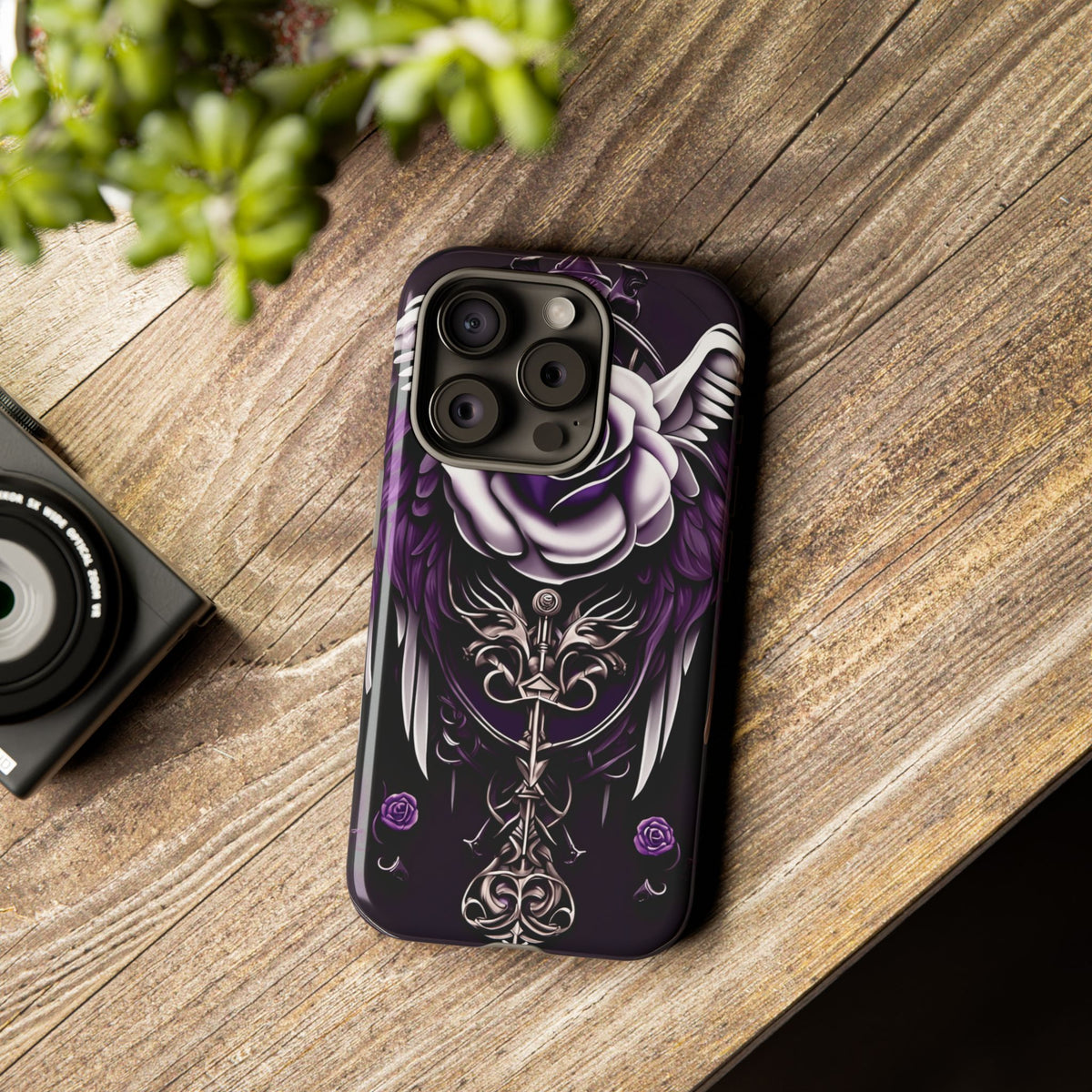 Phone Case - Tough - Purple Angel Wings
