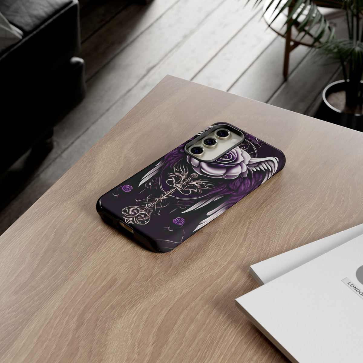Phone Case - Tough - Purple Angel Wings