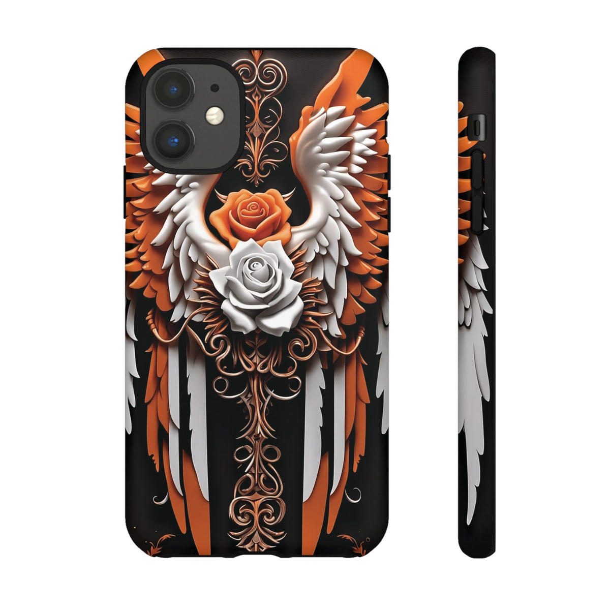 Phone Case - Tough - Orange Angel Wings