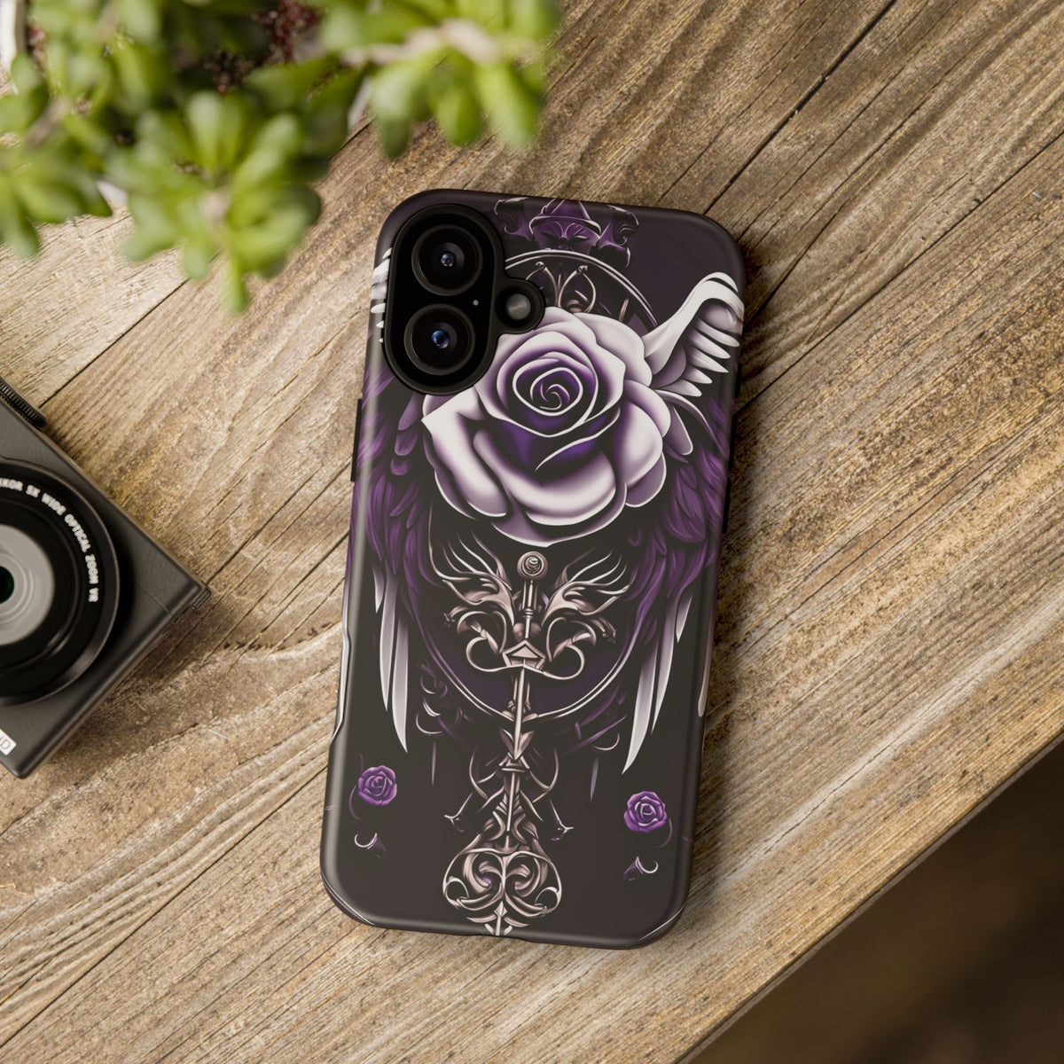 Phone Case - Tough - Purple Angel Wings