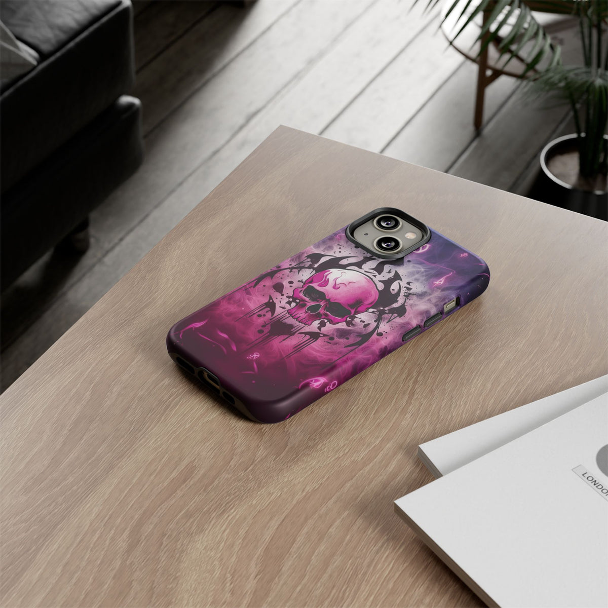 Phone Case - Tough - Pink Skull