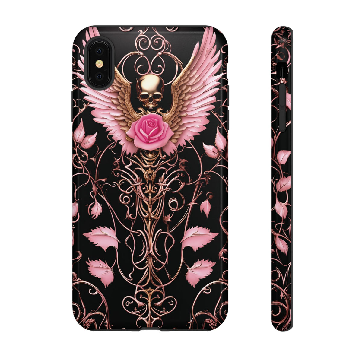 Phone Case - Tough - Pink Skull & Wings
