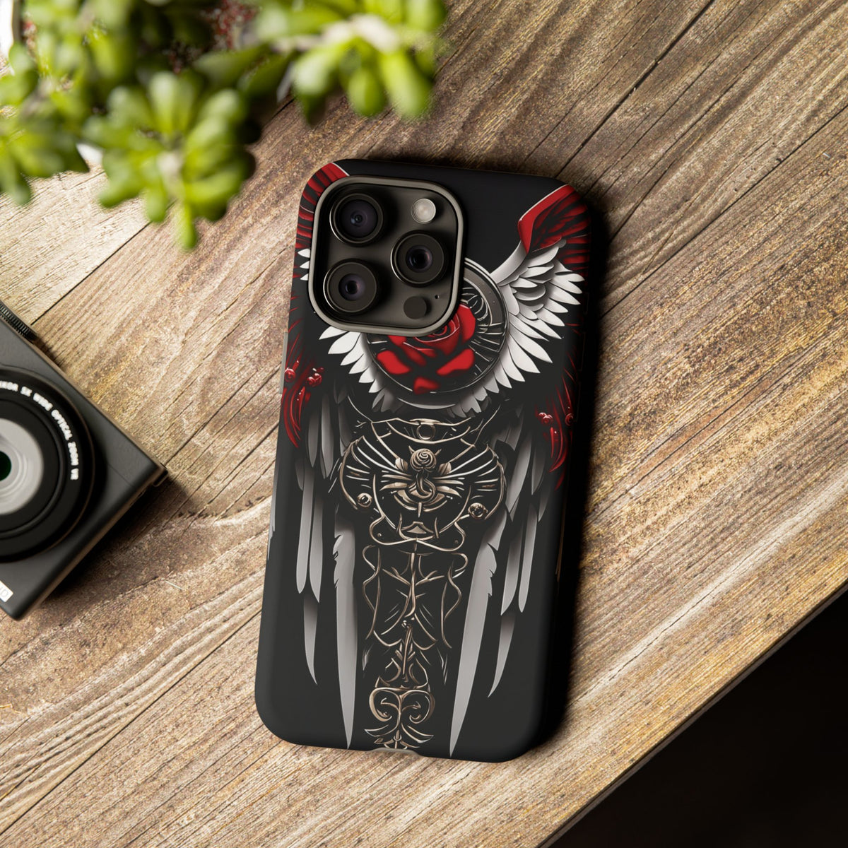 Phone Case - Tough - Red Angel Wings