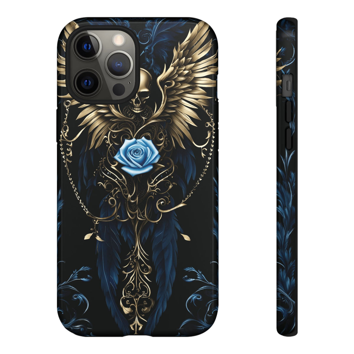 Phone Case - Tough - Blue Skull & Wings