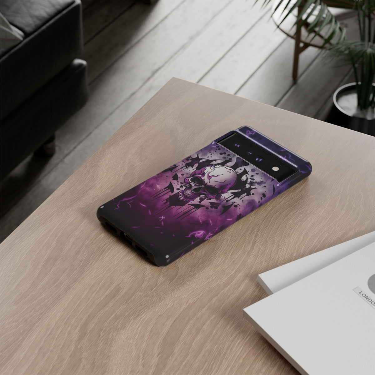 Phone Case - Tough - Purple Skull
