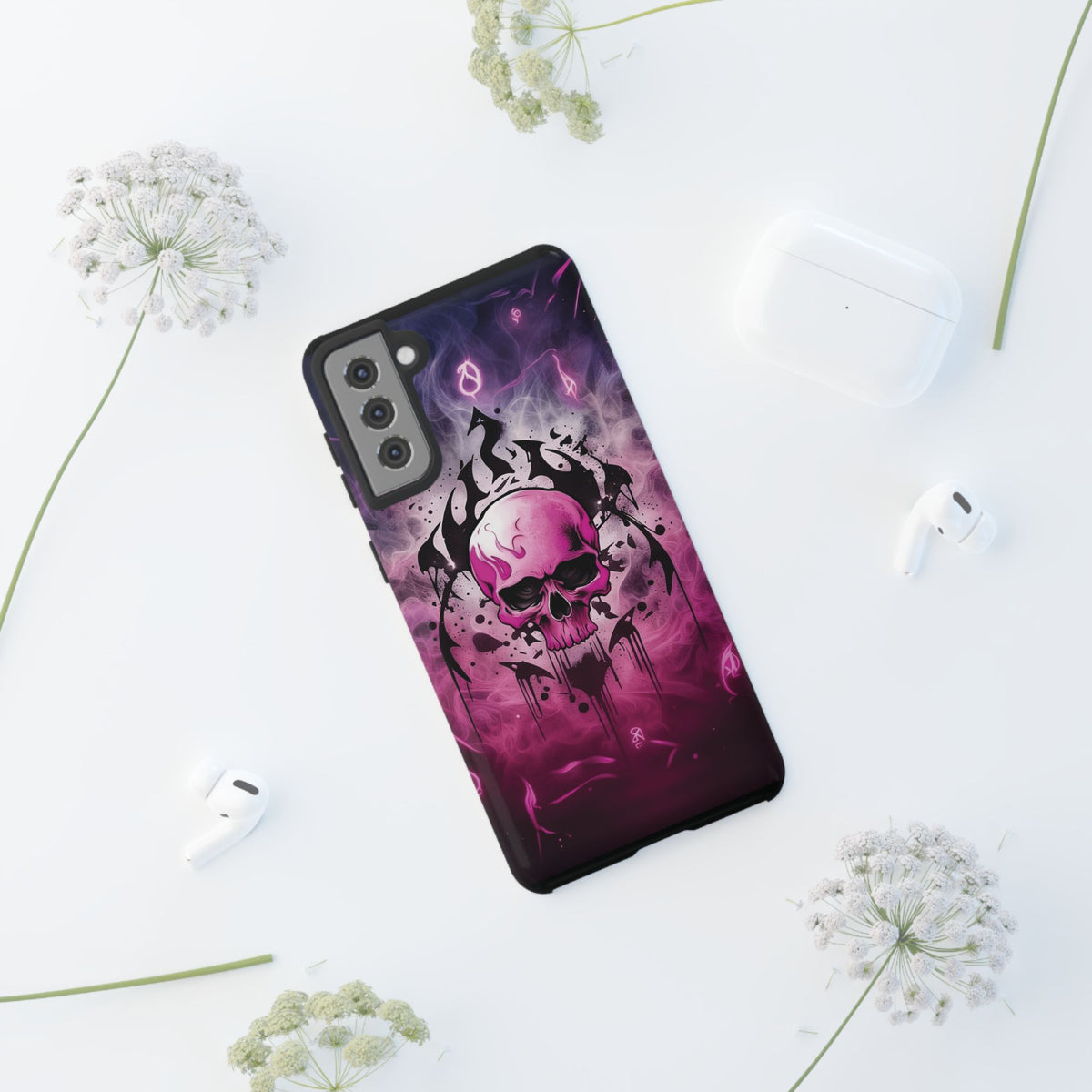 Phone Case - Tough - Pink Skull